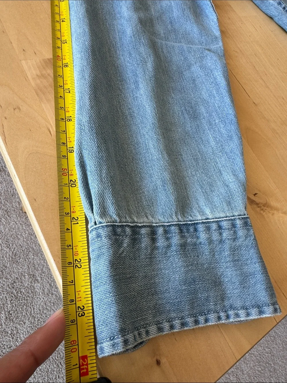 J. Crew Light Blue Denim Button-Down Shirt